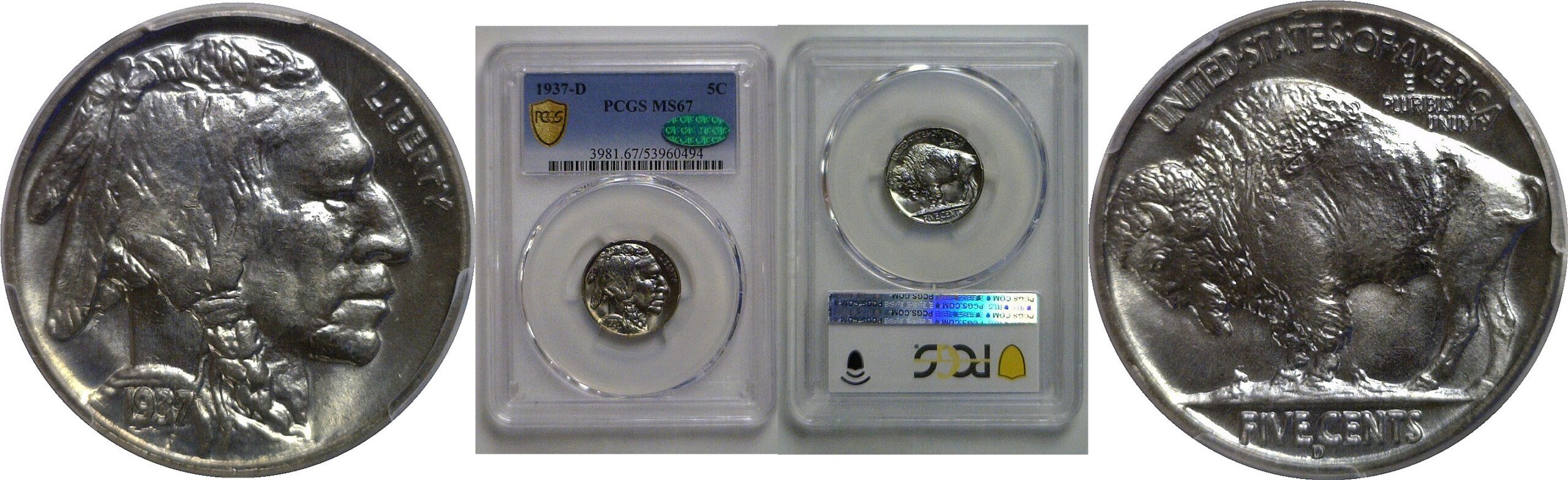 1937-D Buffalo Nickel   PCGS MS-67  CAC