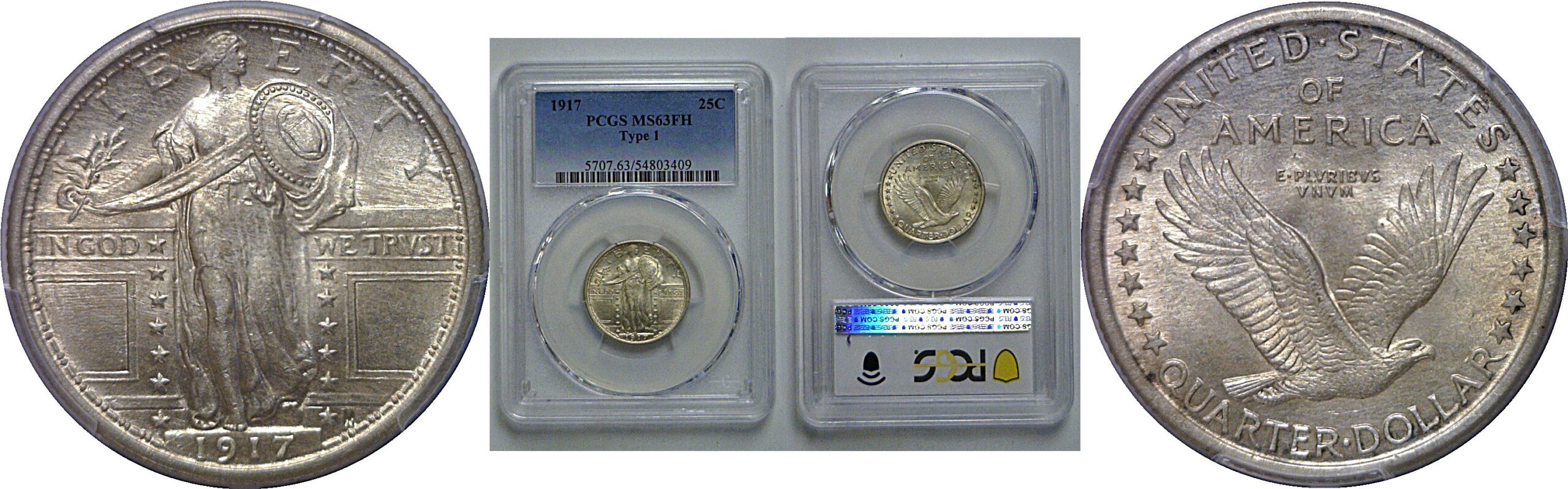 1917 T-1  Standing Liberty Quarter   PCGS MS-63 FH