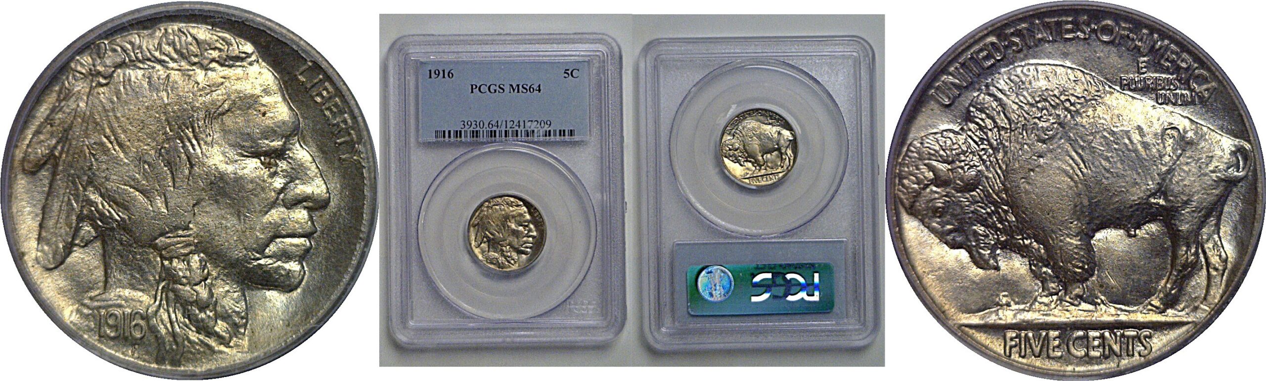 1916 Buffalo Nickel    PCGS MS-64