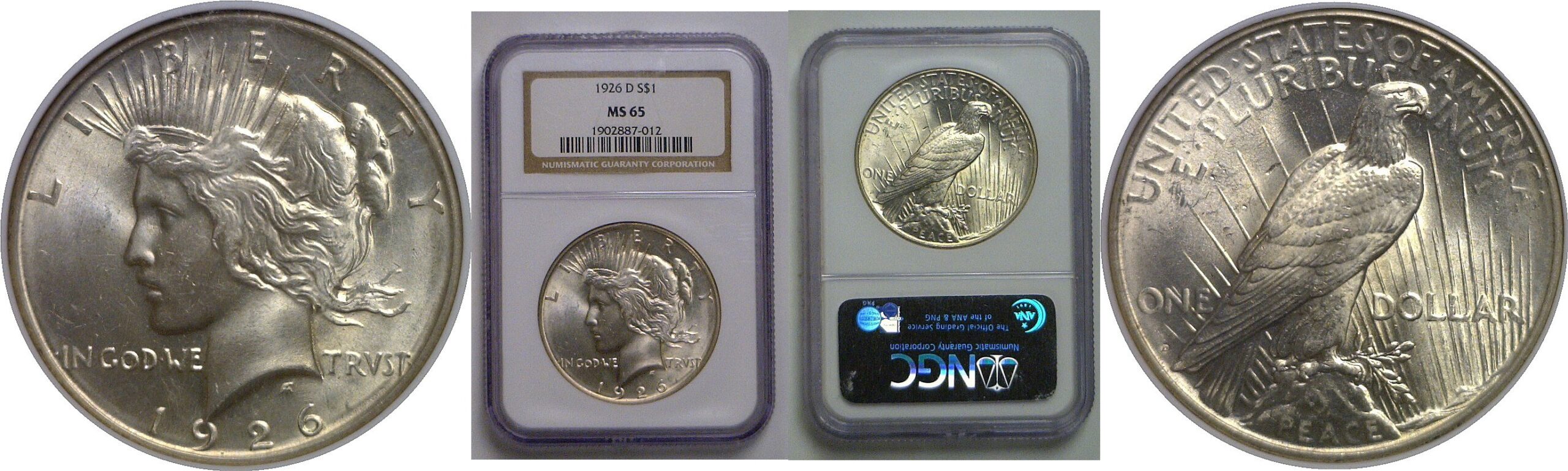 1926-D Peace Dollar   NGC MS-65