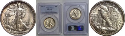 1917-S Reverse  Walking Liberty Half Dollar    PCGS MS-62