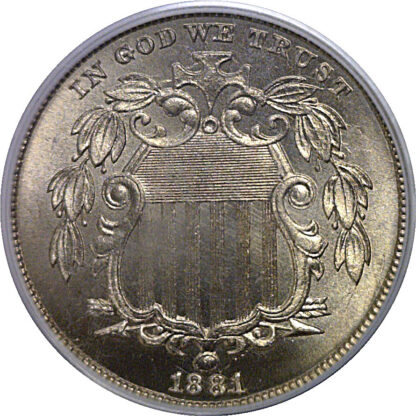 1881 Shield Nickel   PCGS MS-65  CAC - Image 2