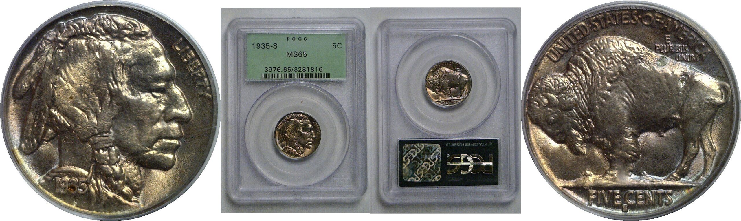 1935-S Buffalo Nickel   PCGS MS-65
