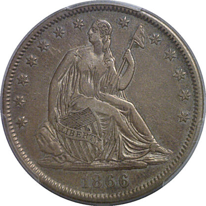 1866 Seated Liberty Half Dollar   PCGS XF-40 - Image 2
