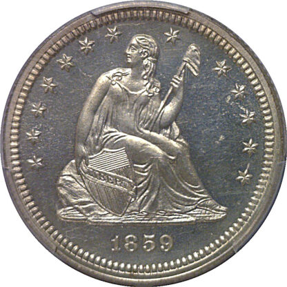 1859  Seated Liberty Quarter   PCGS PR-66 CAM - Image 2