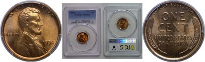 1934 Lincoln Cent    PCGS MS-67 RD