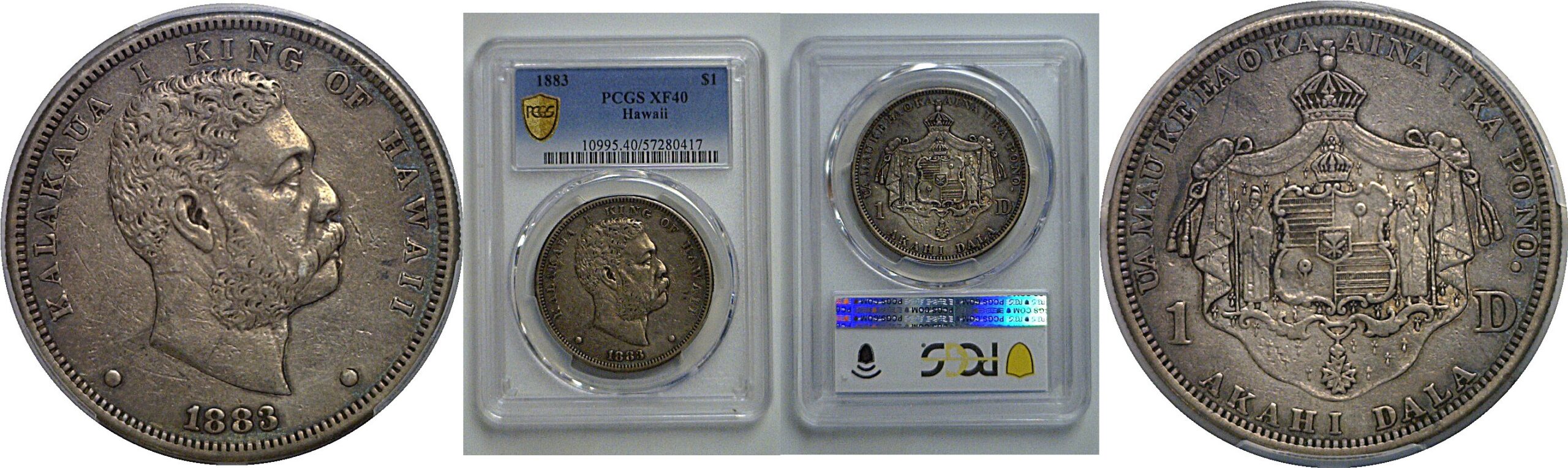 1883 Hawaiian Dollar   PCGS XF-40