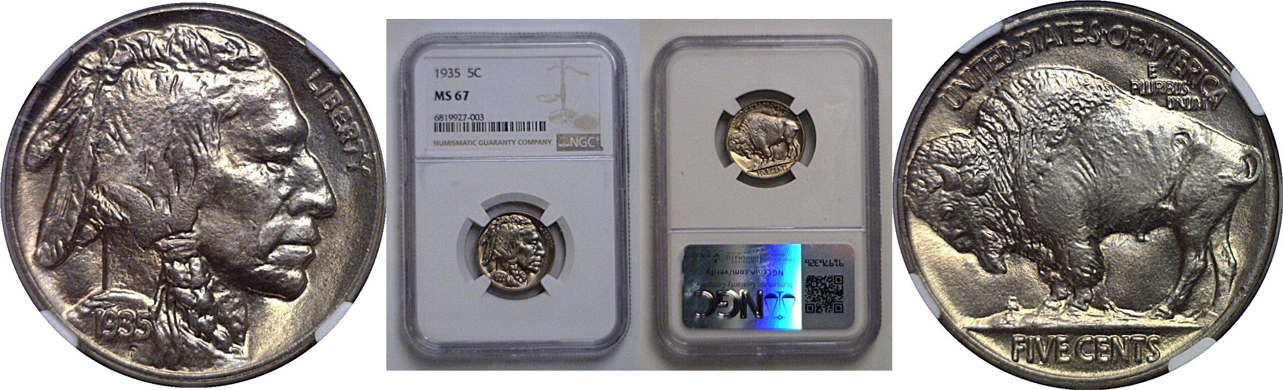 1935  Buffalo Nickel    NGC MS-67