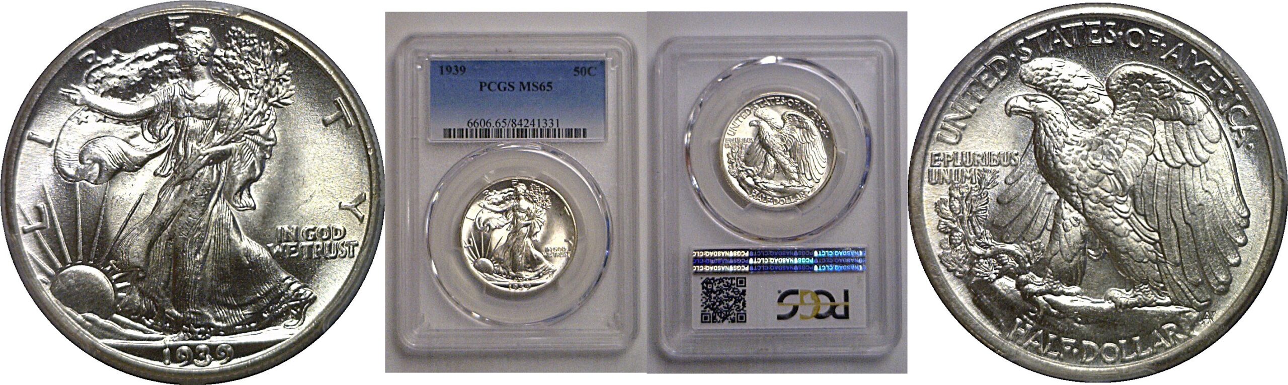 1939 Walking Liberty Half Dollar   PCGS MS-65