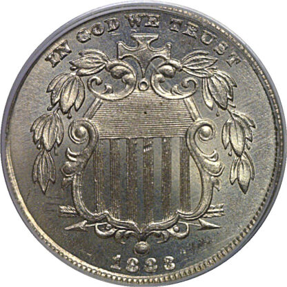 1883/2 Shield Nickel   PCGS MS-65  CAC - Image 2