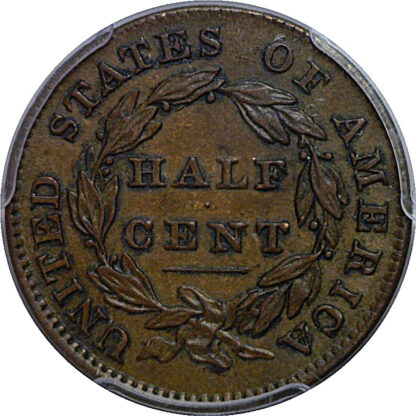 1832 Half Cent   PCGS AU-53 - Image 3