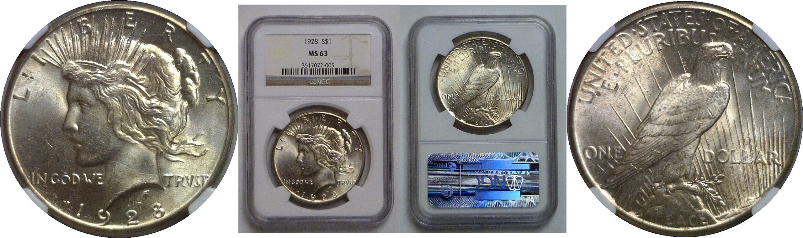 1928 Peace Dollar   NGC MS-63