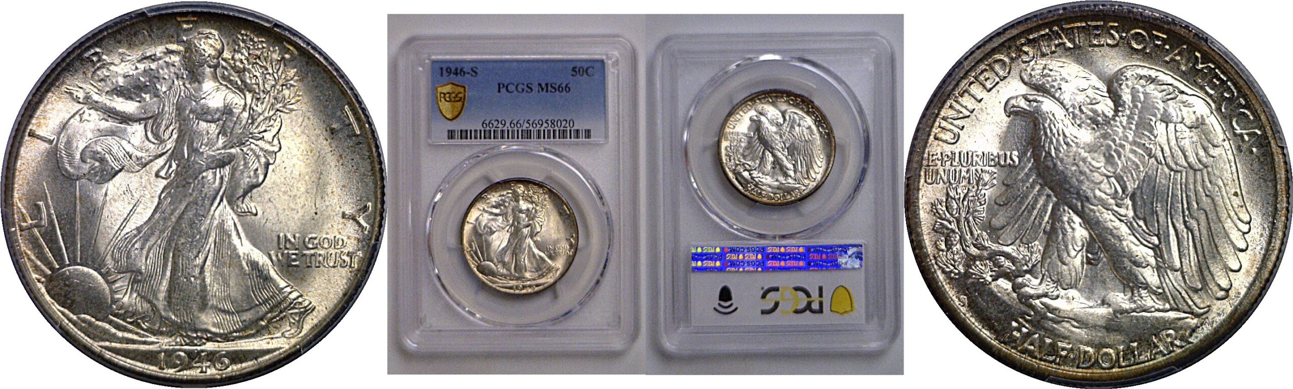 1946-S Walking Liberty Half Dollar   PCGS MS-66