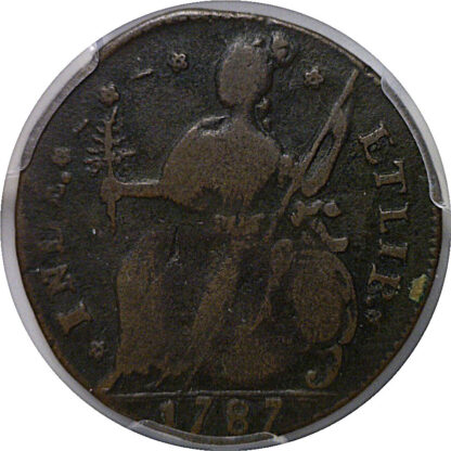 1787 Connecticut Halfpenny   PCGS F-12 - Image 2