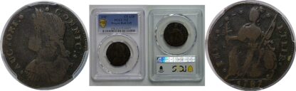 1787 Connecticut Halfpenny   PCGS F-12