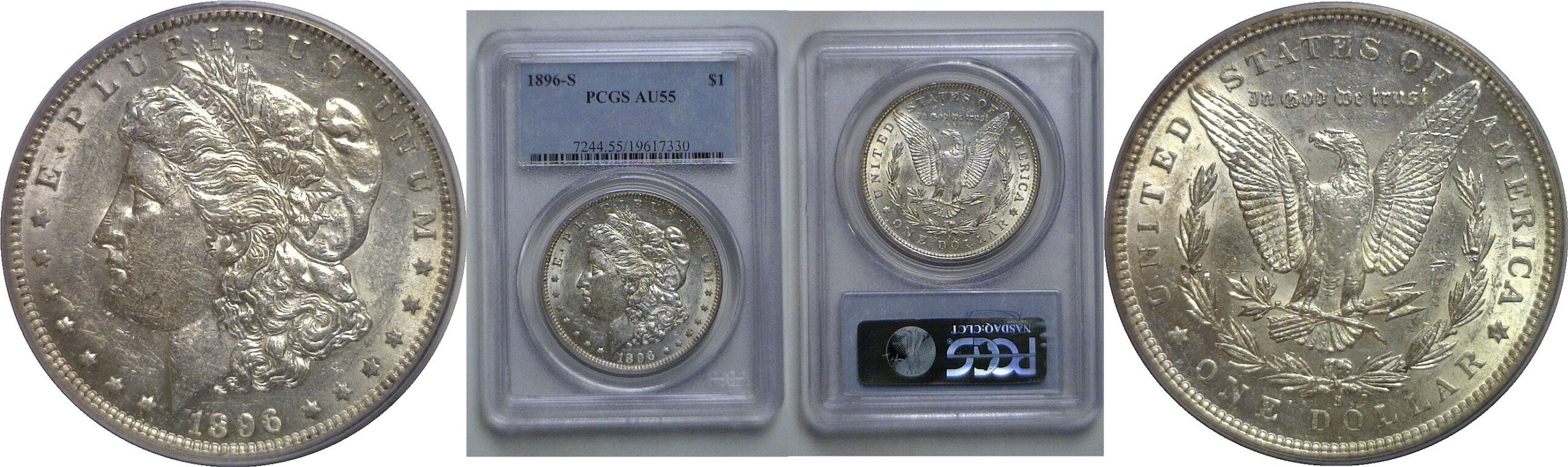 1896-S Morgan Dollar   PCGS AU-55