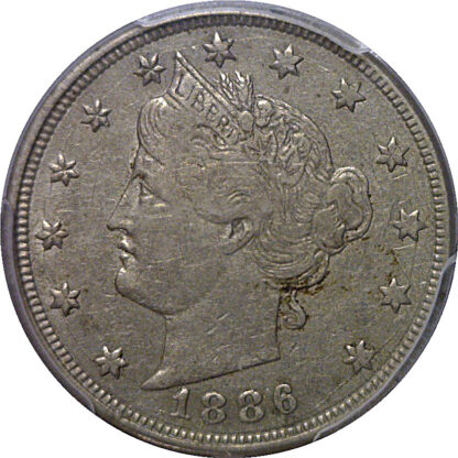 1886 Liberty Nickel   -   PCGS VF-35 - Image 2