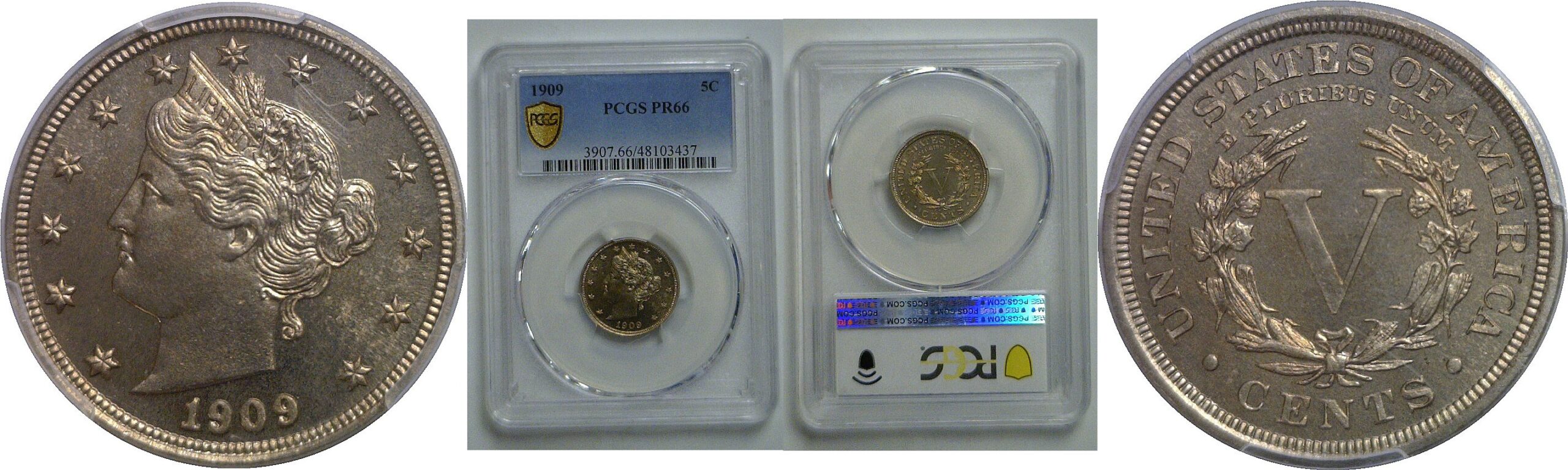 1909 Liberty Nickel   PCGS PR-66