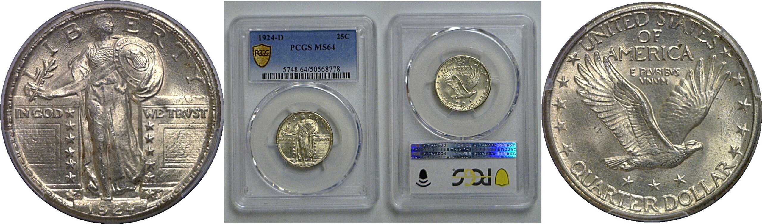 1924-D Standing Liberty Quarter   PCGS MS-64