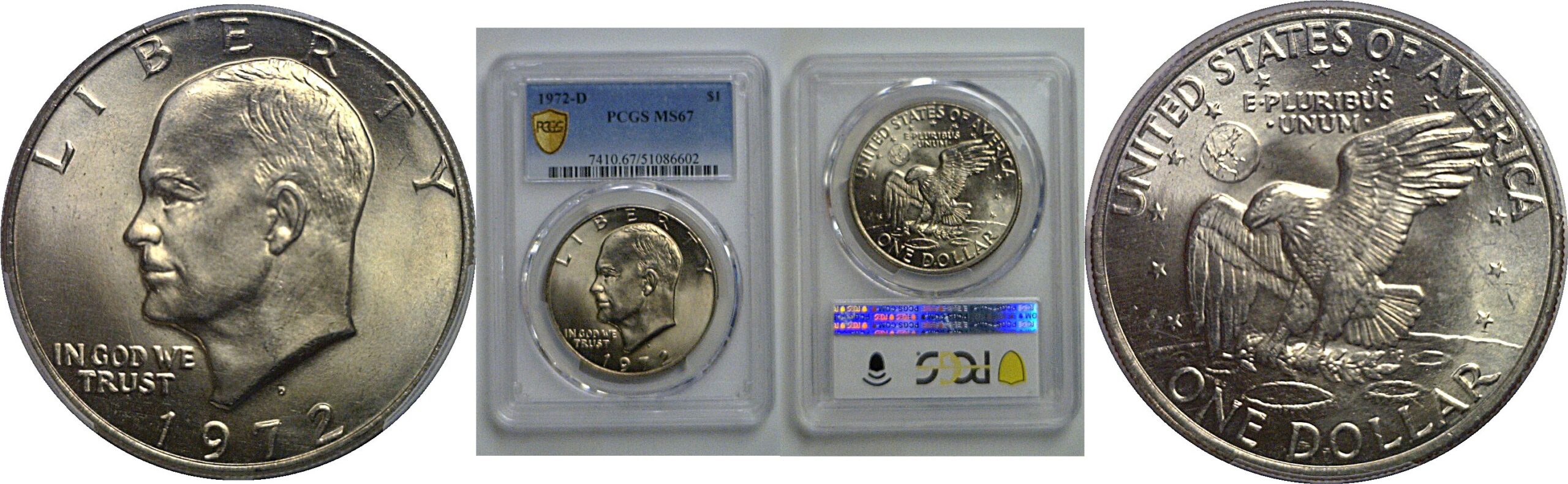 1972-D Eisenhower Dollar    PCGS MS-67