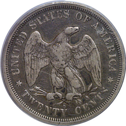1875-S Twenty Cent Piece   PCGS VF-30 - Image 3