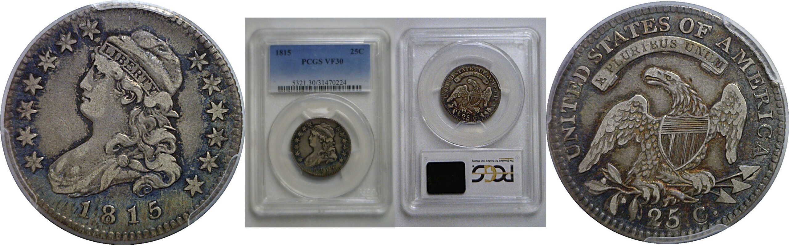 1815 Bust Quarter   PCGS VF-30
