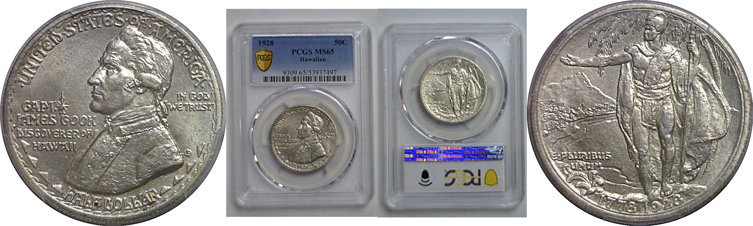 1928 Hawaiian Commemorative Half Dollar   PCGS MS-65