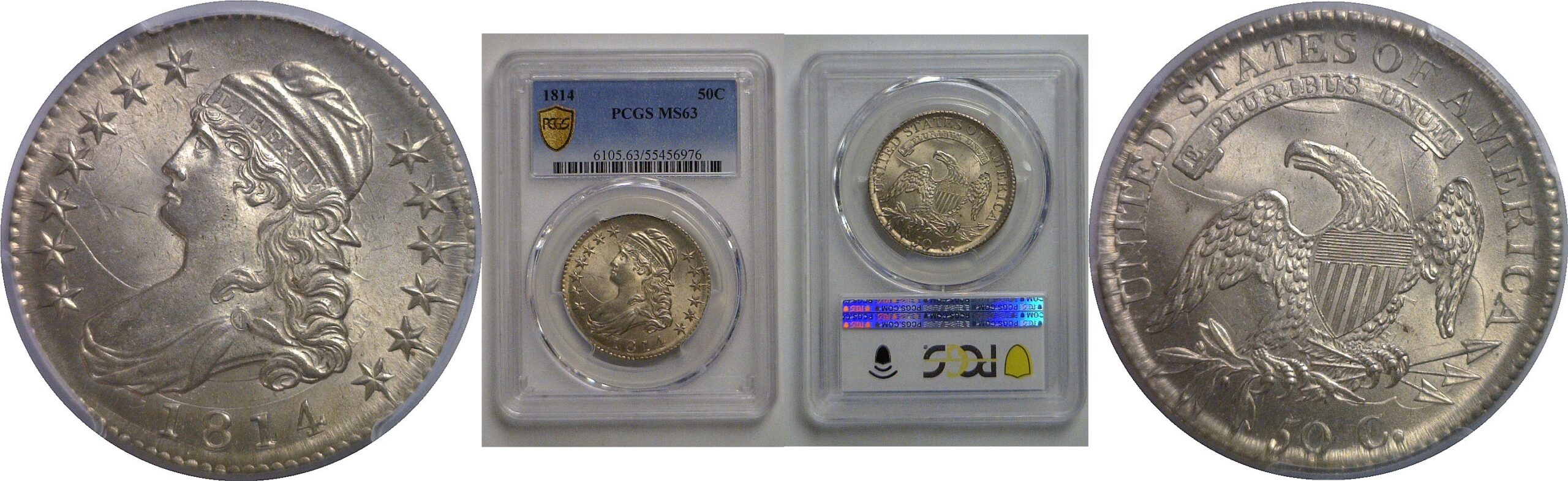 1814 Bust Half Dollar   PCGS MS-63