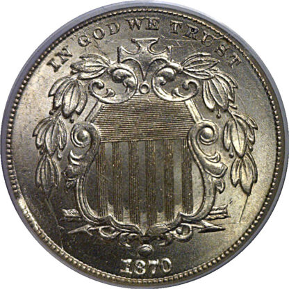 1870 Shield Nickel   PCGS MS-65  CAC - Image 2