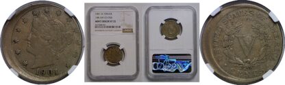 1901 Off-Center  Liberty Nickel   NGC VF-35