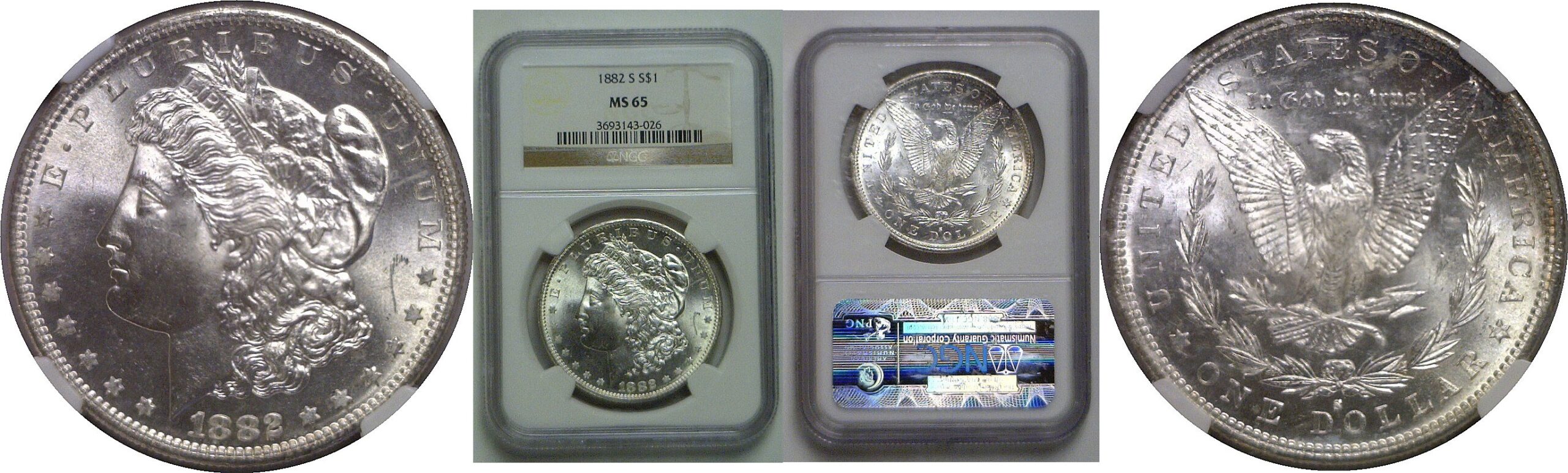 1882-S Morgan Dollar   NGC MS-65
