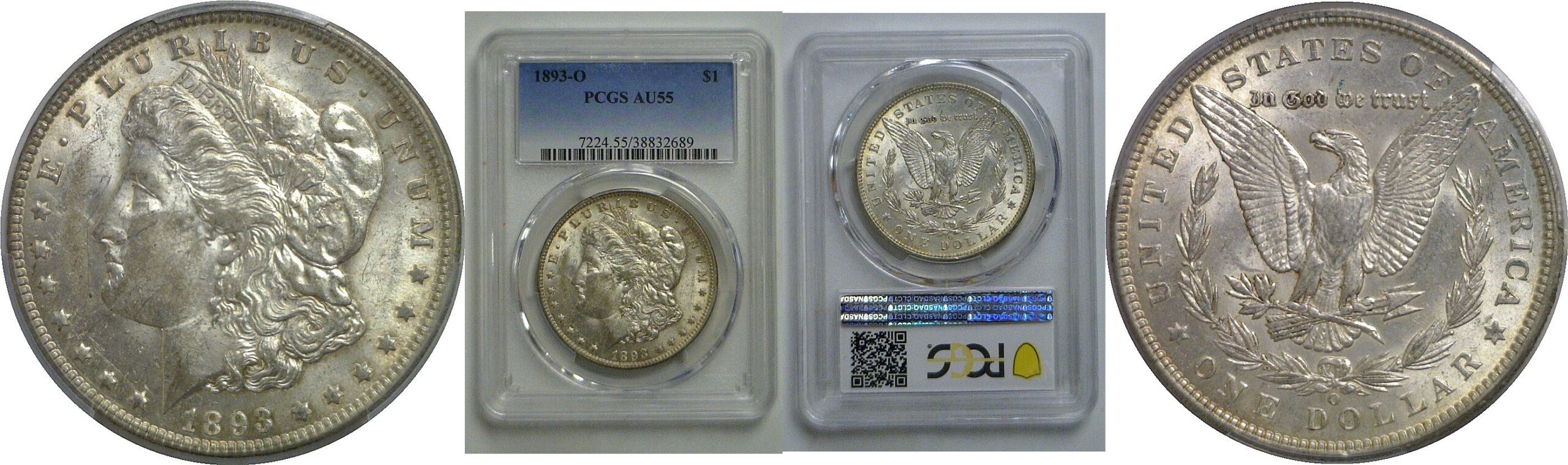 1893-O  Morgan Dollar    PCGS AU-55