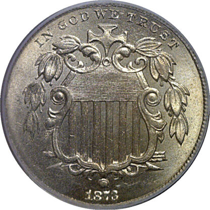 1873 Open 3  Shield Nickel   PCGS MS-65  CAC - Image 2