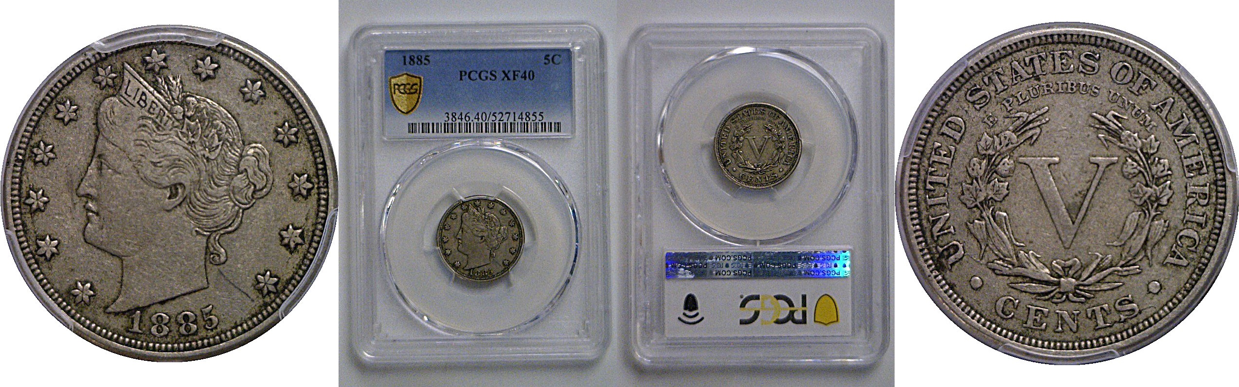 1885 Liberty Nickel   PCGS XF-40
