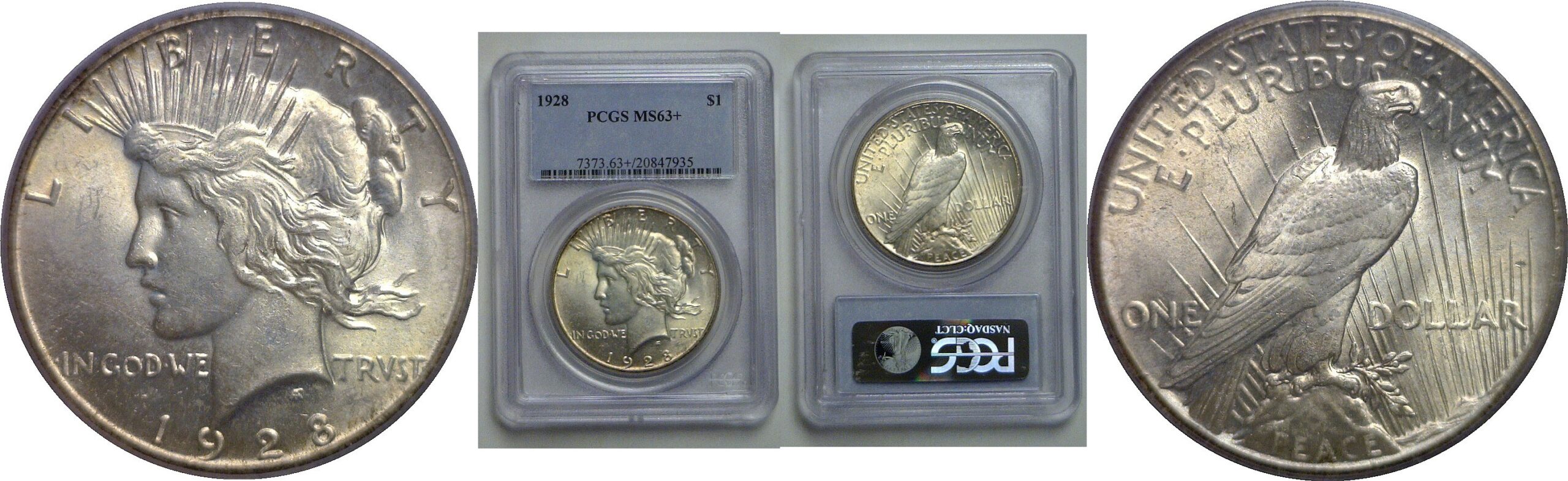1928 Peace Dollar   PCGS MS-63+