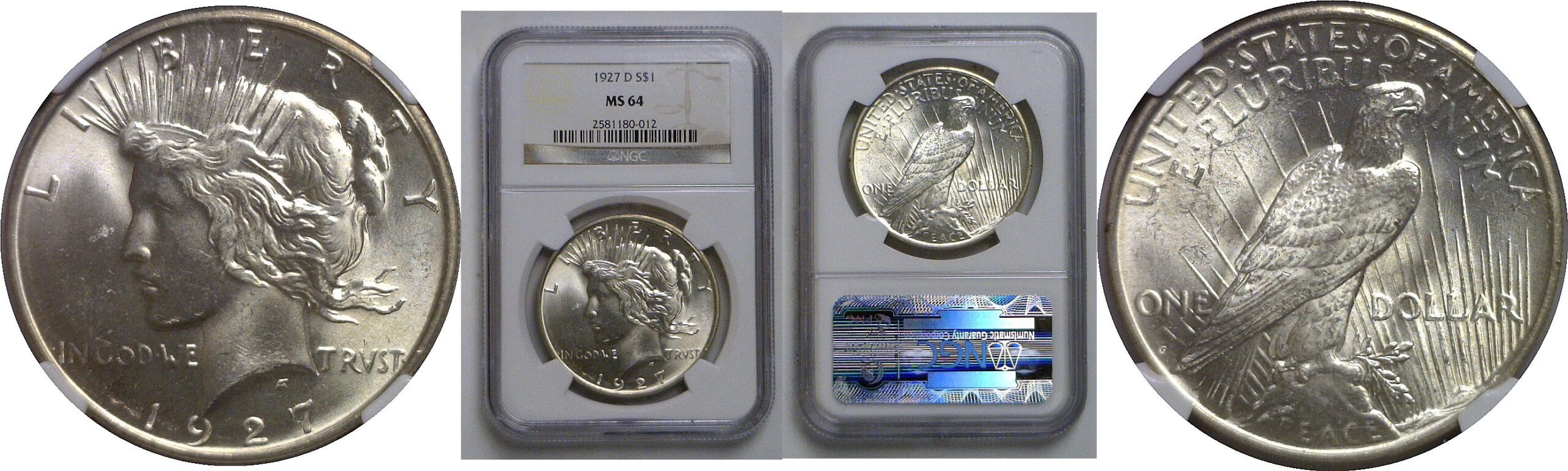 1927-D Peace Dollar   NGC MS-64
