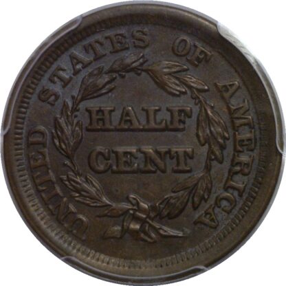 1853 Half Cent   PCGS MS-63 BN - Image 3