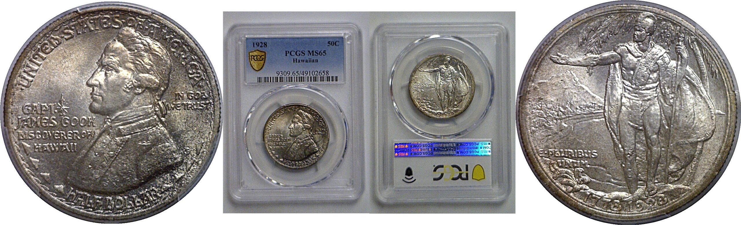 1928  Hawaiian Commemorative Half Dollar    PCGS MS-65