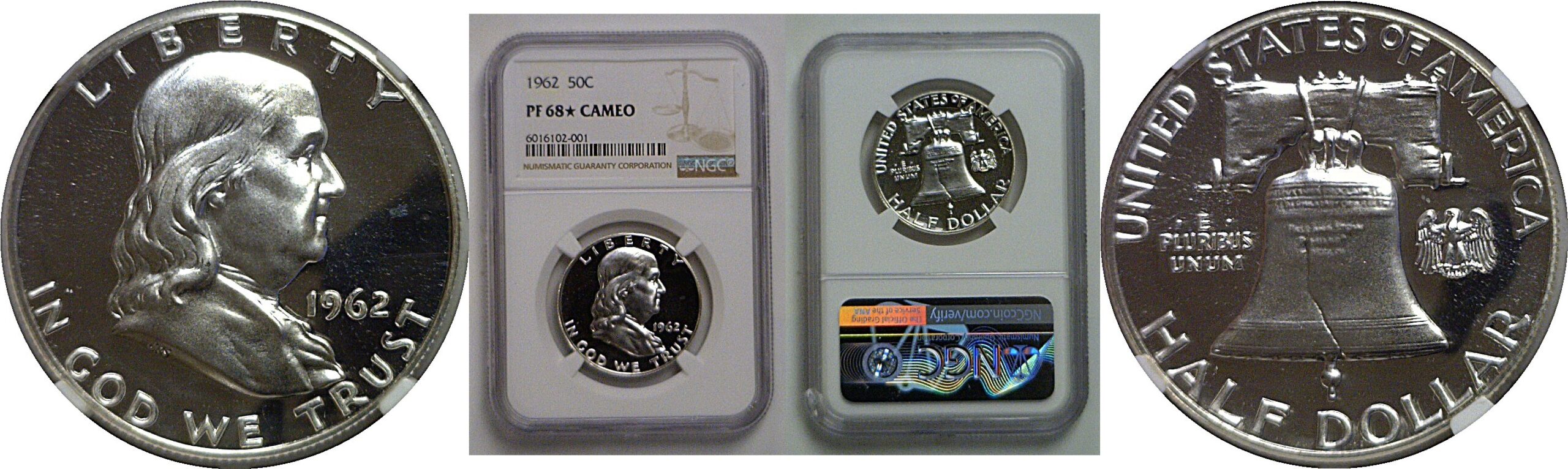 1962 Franklin Half Dollar   NGC PF-68 Star Cameo