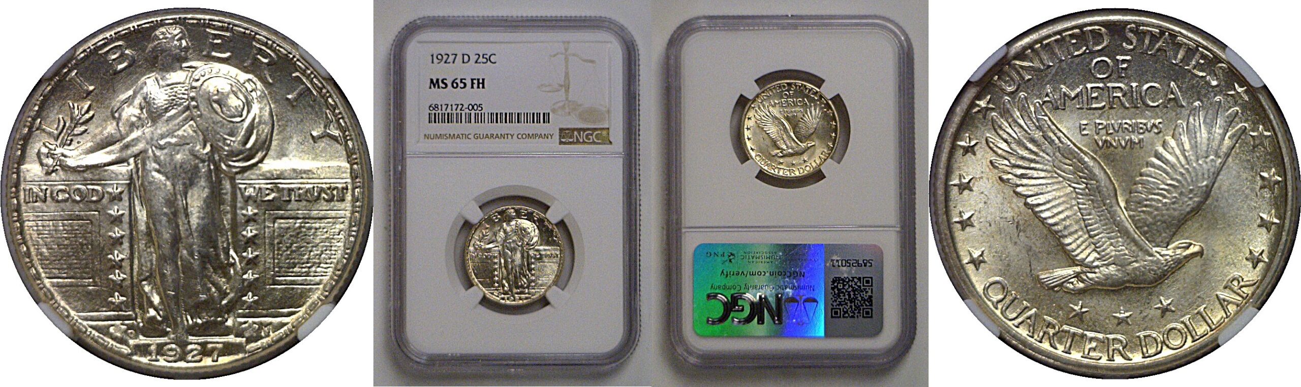 1927-D  Standing Liberty Quarter   NGC MS-65 FH