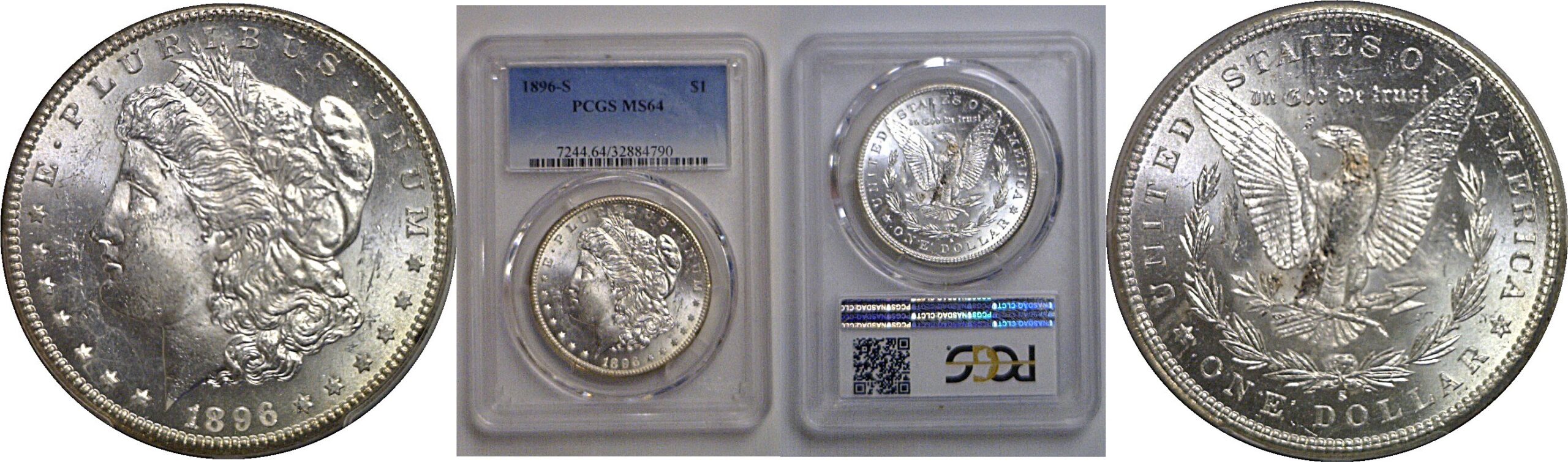 1896-S Morgan Dollar   PCGS MS-64
