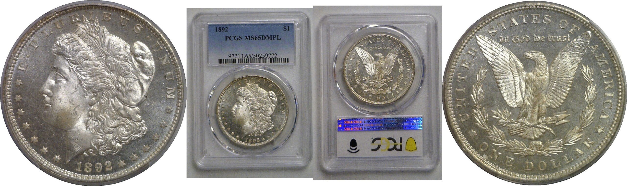 1892  Morgan Dollar   PCGS MS-65 DMPL
