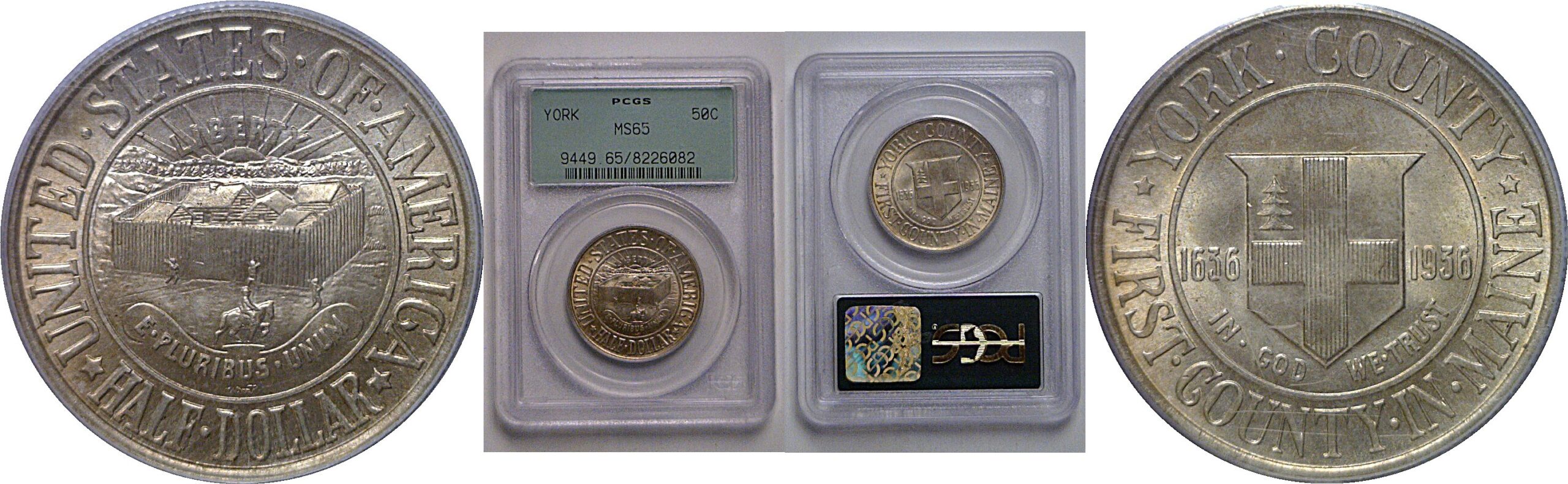 1936 York Commemorative Half Dollar   PCGS MS-65