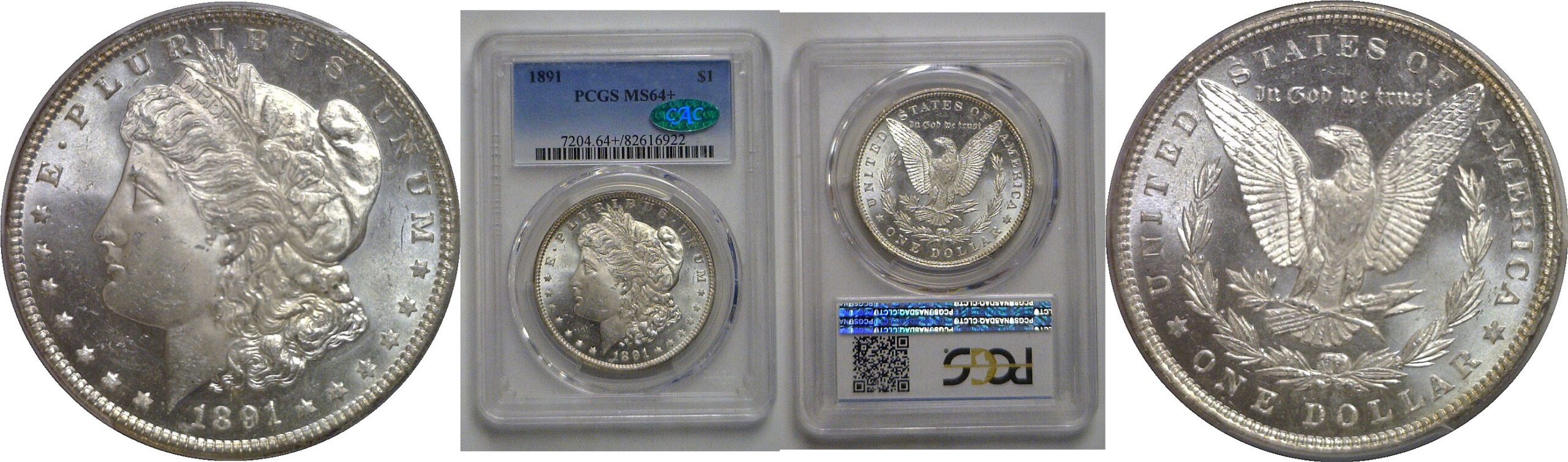 1891 Morgan Dollar   PCGS MS-64+ CAC