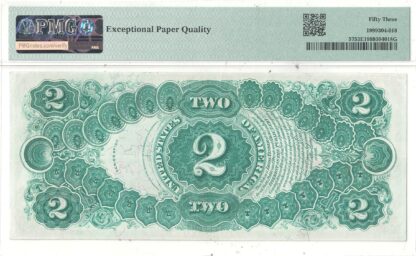 1917 $2 Legal Tender Note Fr-57 PMG AU-53 EPQ - Image 3