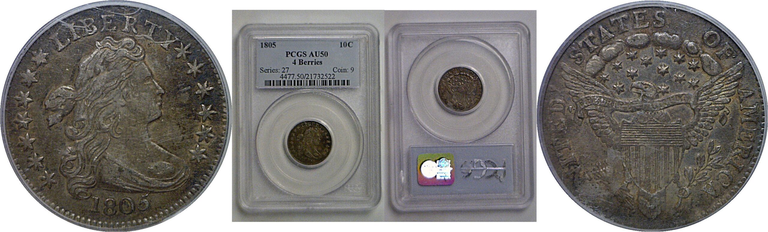 1805 Bust Dime   PCGS AU-50