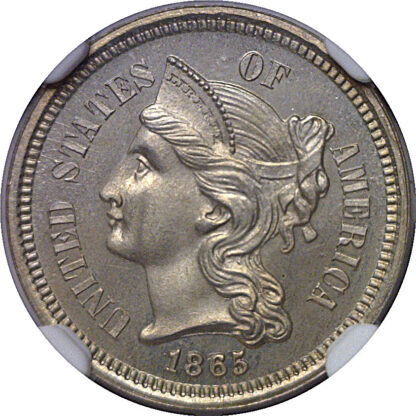 1865 Nickel Three Cent   NGC PF-66  CAC - Image 2