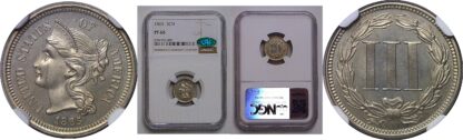 1865 Nickel Three Cent   NGC PF-66  CAC