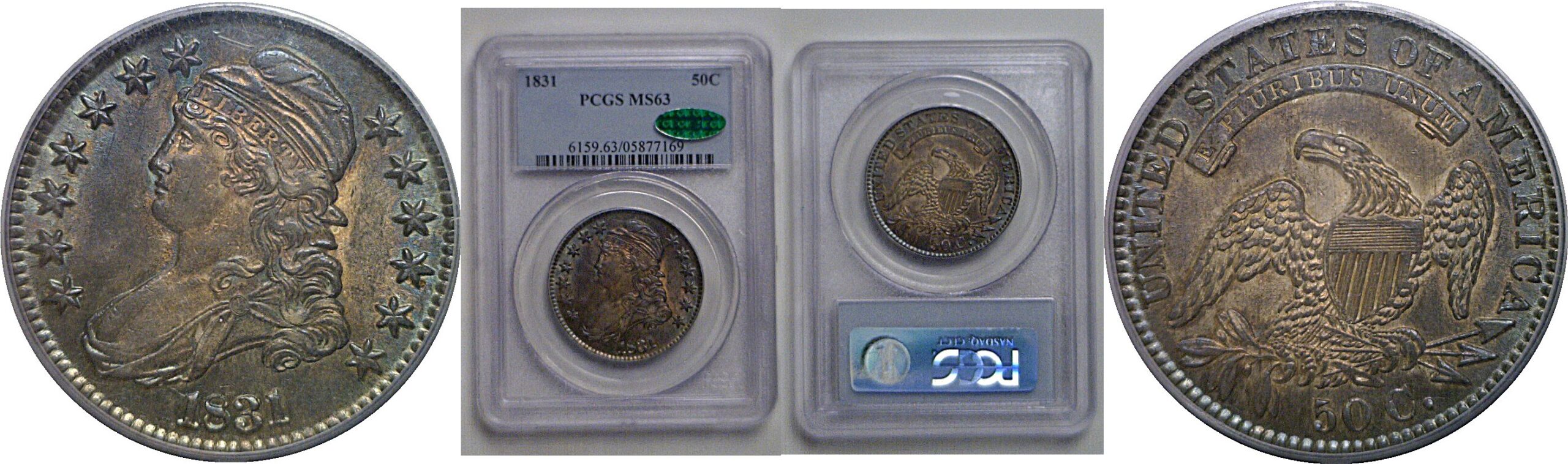 1831 Bust Half Dollar    PCGS MS-63  CAC