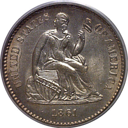 1861 Seated Liberty Half Dime   PCGS MS-63 - Image 2